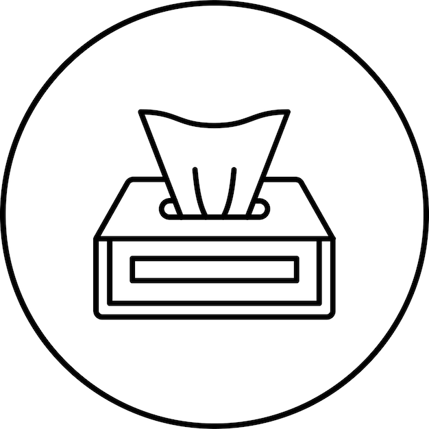 Icono de la caja de tejidos