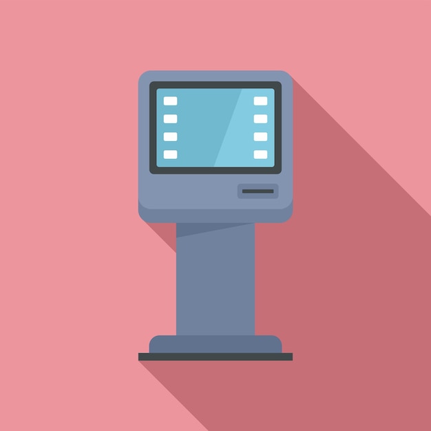 Vector icono de cajero automático de dinero ilustración plana del icono de vector de cajero automático de dinero para diseño web