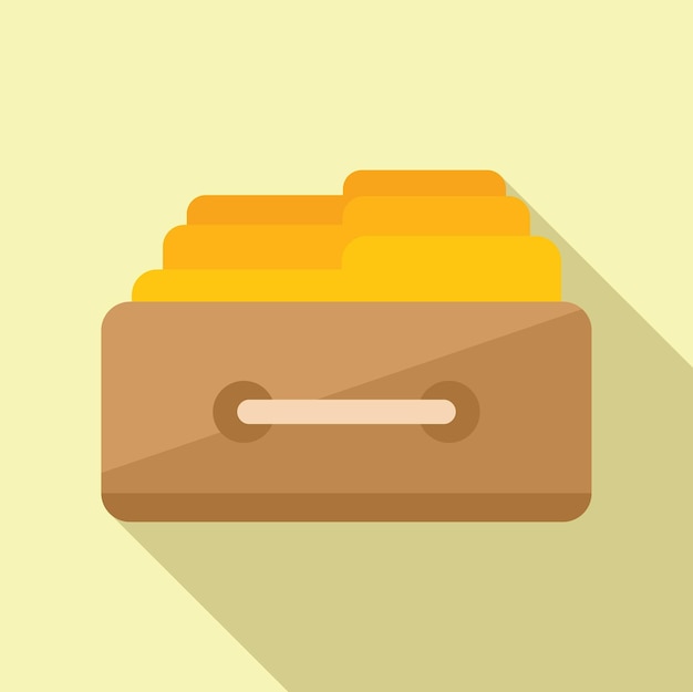 Icono de cajón de carpeta vector plano Sistema de plataforma Acceso al consumidor