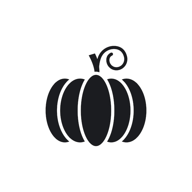 Icono de calabaza aislado en fondo blanco