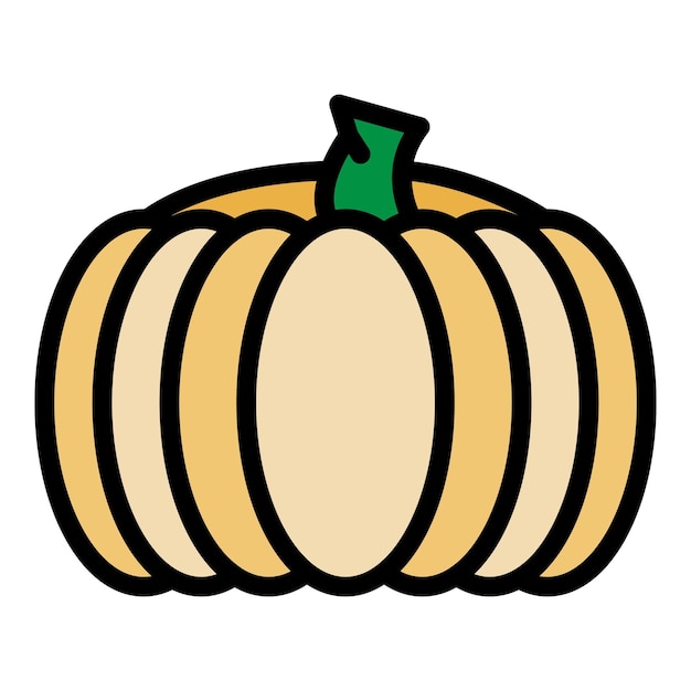 El icono de la calabaza alimenticia El contorno del icono vectorial de lacalaba alimenticia El color es plano y aislado