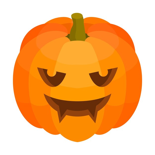 Icono de calabaza de halloween aterrador Isométrico de icono de vector de calabaza de halloween aterrador para diseño web aislado sobre fondo blanco