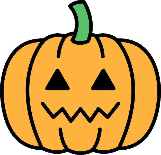 icono de calabaza de halloween en estilo de línea