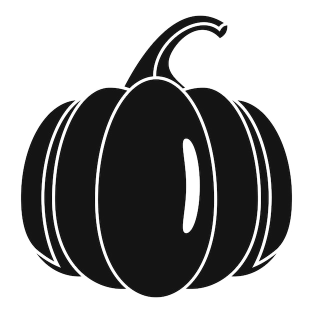Icono de calabaza de jardín Ilustración simple del icono de vector de calabaza de jardín para diseño web aislado sobre fondo blanco