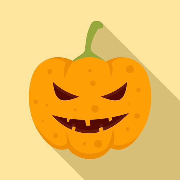 Vector icono de calabaza linterna ilustración plana de icono de vector de calabaza linterna para diseño web