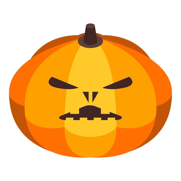Icono de calabaza linterna Isométrica de icono de vector de calabaza linterna para diseño web aislado sobre fondo blanco
