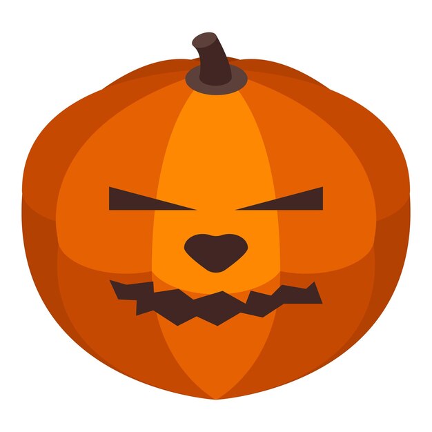 Icono de calabaza de miedo Isométrico de icono de vector de calabaza de miedo para diseño web aislado sobre fondo blanco