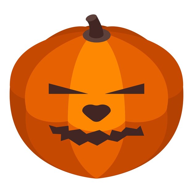 Vector icono de calabaza de miedo isométrico de icono de vector de calabaza de miedo para diseño web aislado sobre fondo blanco