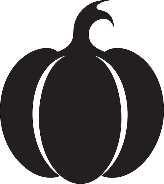 El icono de la calabaza negra del vector de la cosecha embrujada es seductor el otoño el icono de las calabazas negras del vector elegante