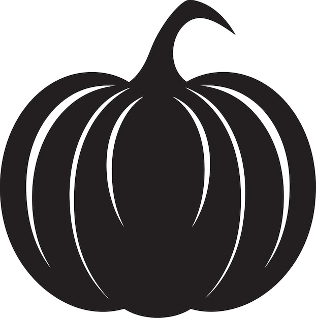 El icono de la calabaza negra del vector de la cosecha embrujada es seductor el otoño el icono de las calabazas negras del vector elegante