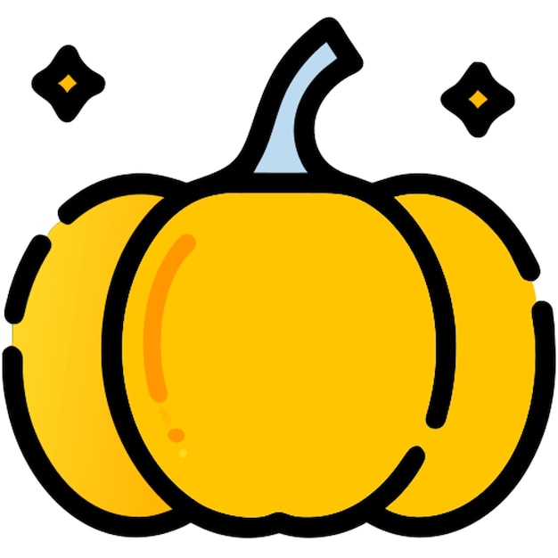 el icono de la calabaza de otoño línea rota