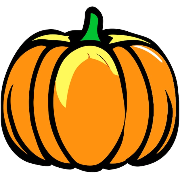 Vector icono de calabaza relleno de garabateo