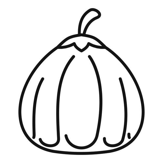 Icono de calabaza de temporada Icono de vector de calabaza de temporada de esquema para diseño web aislado sobre fondo blanco