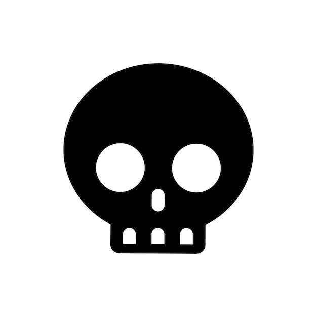 El icono de la calavera está aislado de la ilustración vectorial.