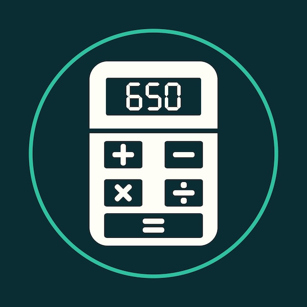icono de Calc de moda ilustración vectorial abstracta real obras de arte coloridas diseño hermoso