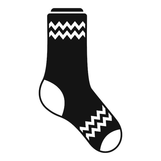 Icono de calcetín alto vector simple Colección deportiva Calcetín de moda