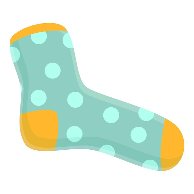 Icono de calcetín de círculo infantil Caricatura de icono de vector de calcetín de círculo infantil para diseño web aislado sobre fondo blanco