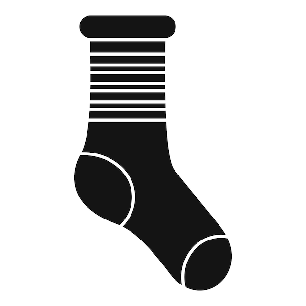 Icono de calcetín frío vector simple Calcetín de lana Artículo de moda de algodón