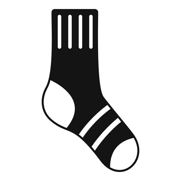 Icono de calcetín de lana vector simple Calcetín casual Artículo lindo