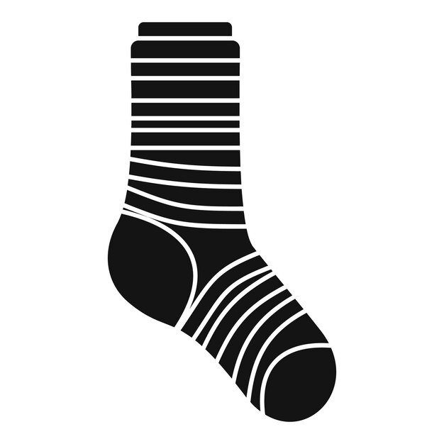 Icono de calcetín simple vector Diseño de algodón Calcetín lindo