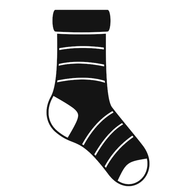 Icono de calcetín de tobillo vector simple Calcetín de tobillo deportivo