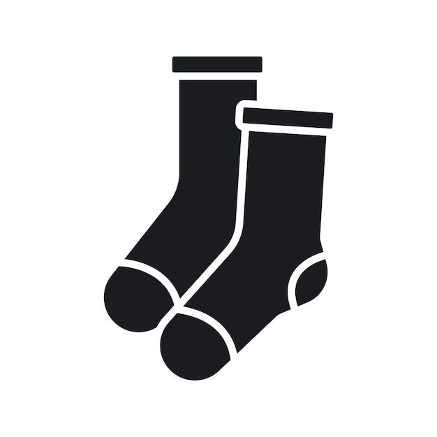 El icono de los calcetines aislado sobre un fondo blanco