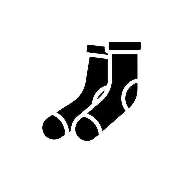 El icono de los calcetines aislado sobre un fondo blanco
