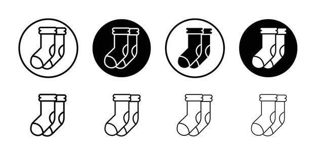 El icono de los calcetines es plano y el diseño del conjunto es simple.