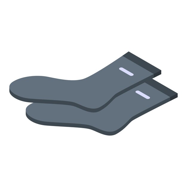 Icono de calcetines de pescador Isométrico de icono de vector de calcetines de pescador para diseño web aislado sobre fondo blanco