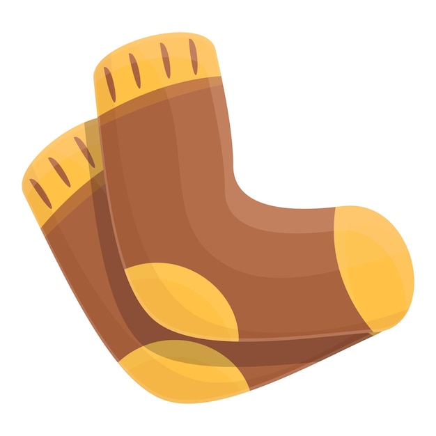 Icono de calcetines de tejer Caricatura de icono de vector de calcetines de tejer para diseño web aislado sobre fondo blanco