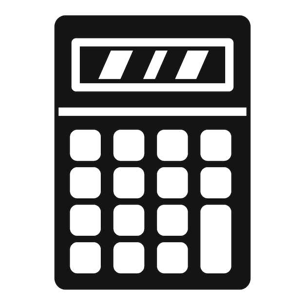 Icono de calculadora de álgebra Ilustración simple del icono de vector de calculadora de álgebra para diseño web aislado sobre fondo blanco