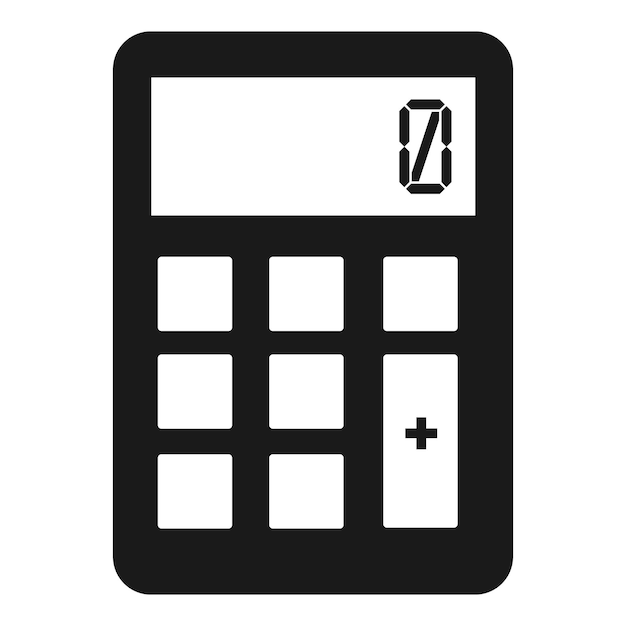 Icono de calculadora de dinero ilustración sencilla de icono vectorial de calculador de dinero para diseño web aislado en fondo blanco