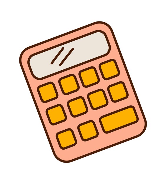 Icono de calculadora Elemento de diseño de regreso a la escuela Ilustración vectorial