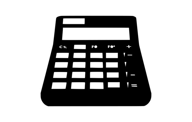 Ícono de la calculadora ícono del vector Ilustración de elementos simples
