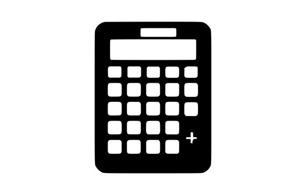 Ícono de la calculadora ícono del vector Ilustración de elementos simples
