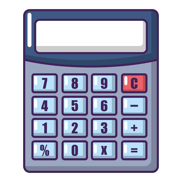 Icono de la calculadora Ilustración de dibujos animados del icono vectorial de la computadora para la web