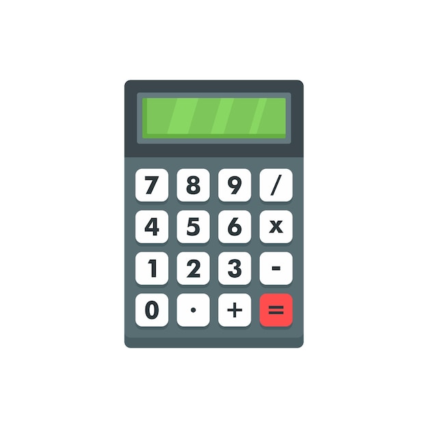 Icono de calculadora Ilustración plana del icono de vector de calculadora para diseño web