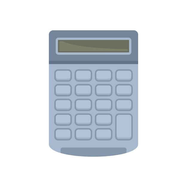 Icono de calculadora de impuestos Ilustración plana del icono de vector de calculadora de impuestos aislado sobre fondo blanco