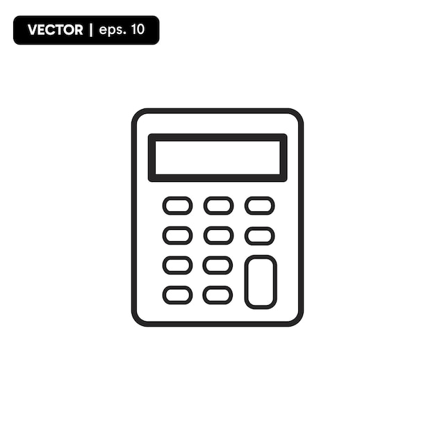 icono de calculadora matemática Elemento de ilustración de la educación Los signos y símbolos se pueden usar para el logotipo de la web UI de la aplicación móvil