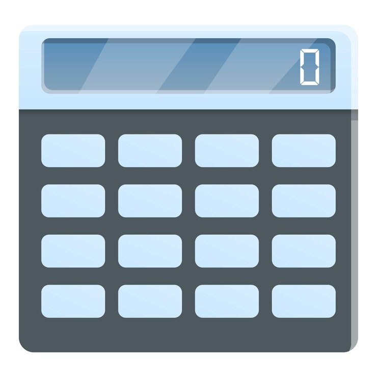 Vector icono de calculadora matemática icono vectorial de calculadora matemática para el diseño web aislado en fondo blanco
