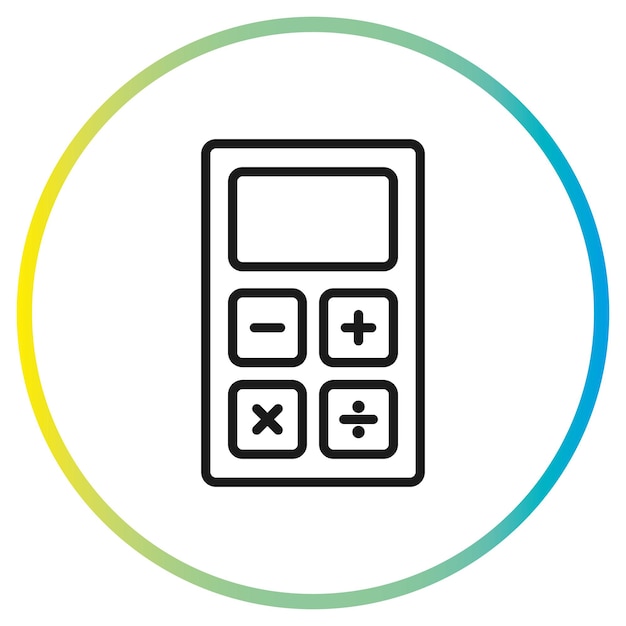 Vector icono de la calculadora de presupuesto calcular