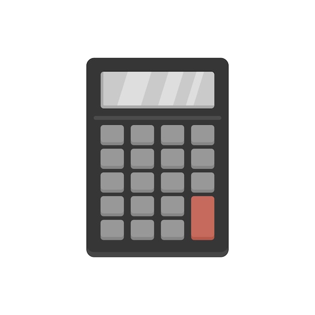 Icono de calculadora de tienda Ilustración plana del icono de vector de calculadora de tienda aislado sobre fondo blanco