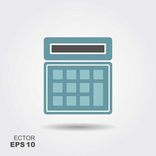 Icono de calculadora vectorial Logotipo plano