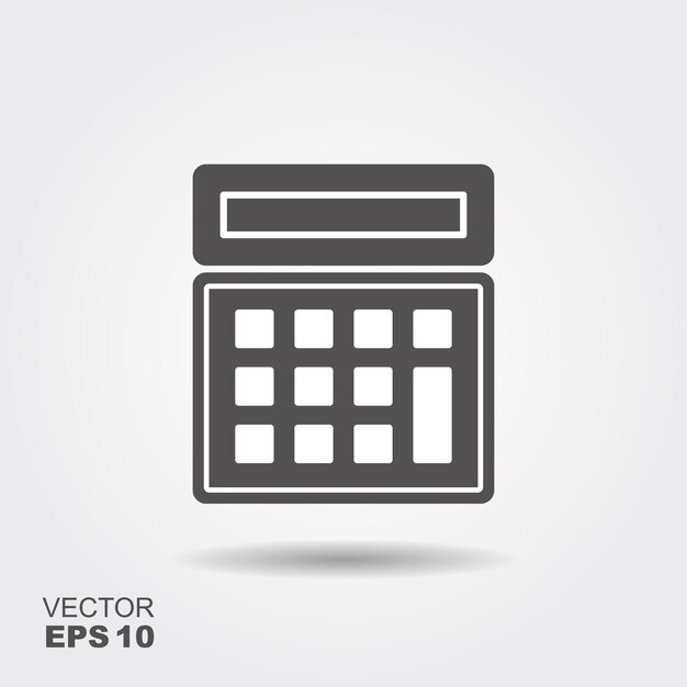 Icono de calculadora vectorial Logotipo plano