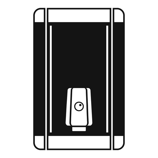 Icono de caldera de calefacción doméstica Ilustración sencilla del icono vectorial de caldera del calefactor doméstico para el diseño web aislado en fondo blanco