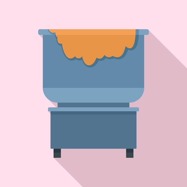 Icono del caldero de la fábrica de masa Ilustración plana del icono vectorial del caldeiro de la fabrica de masa para el diseño web