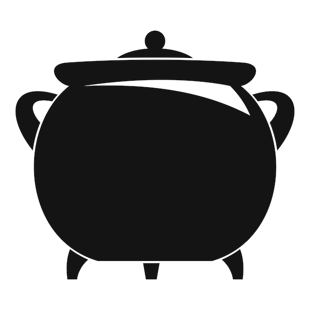 Icono de caldero Ilustración simple del icono de vector de caldero para diseño web aislado sobre fondo blanco