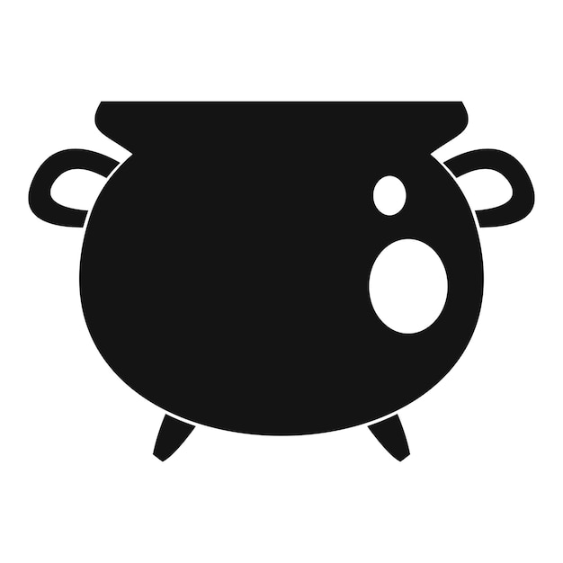 Icono de caldero vintage Ilustración simple del icono de vector de caldero vintage para diseño web aislado sobre fondo blanco