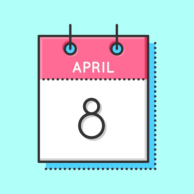 Icono de calendario de abril