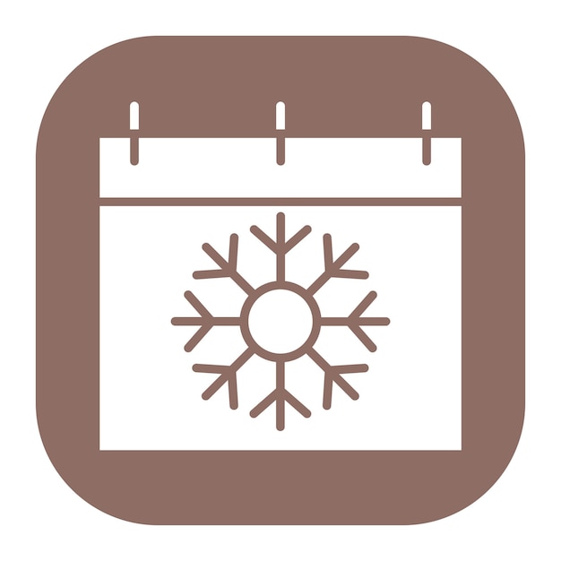 Icono del calendario del año nuevo